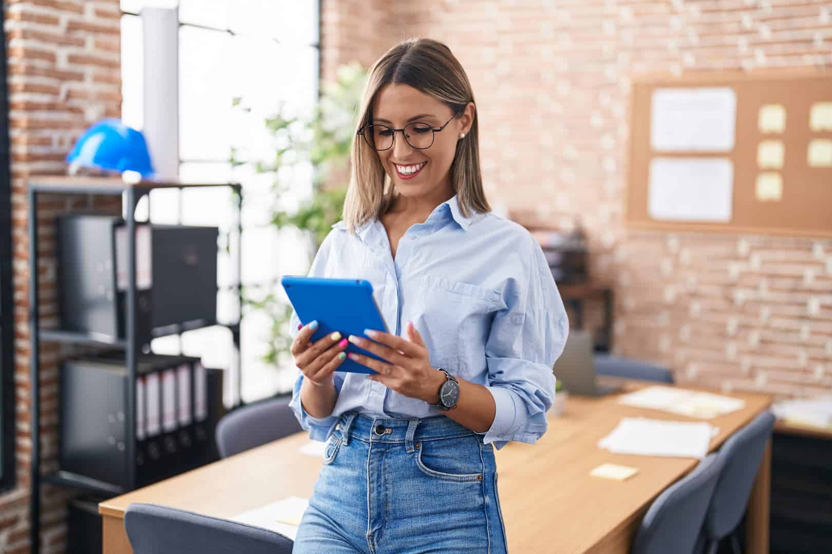 Womam With A Tablet