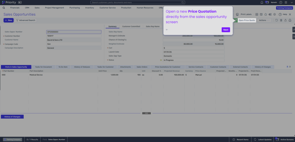 lead to cash sales crm screen 3